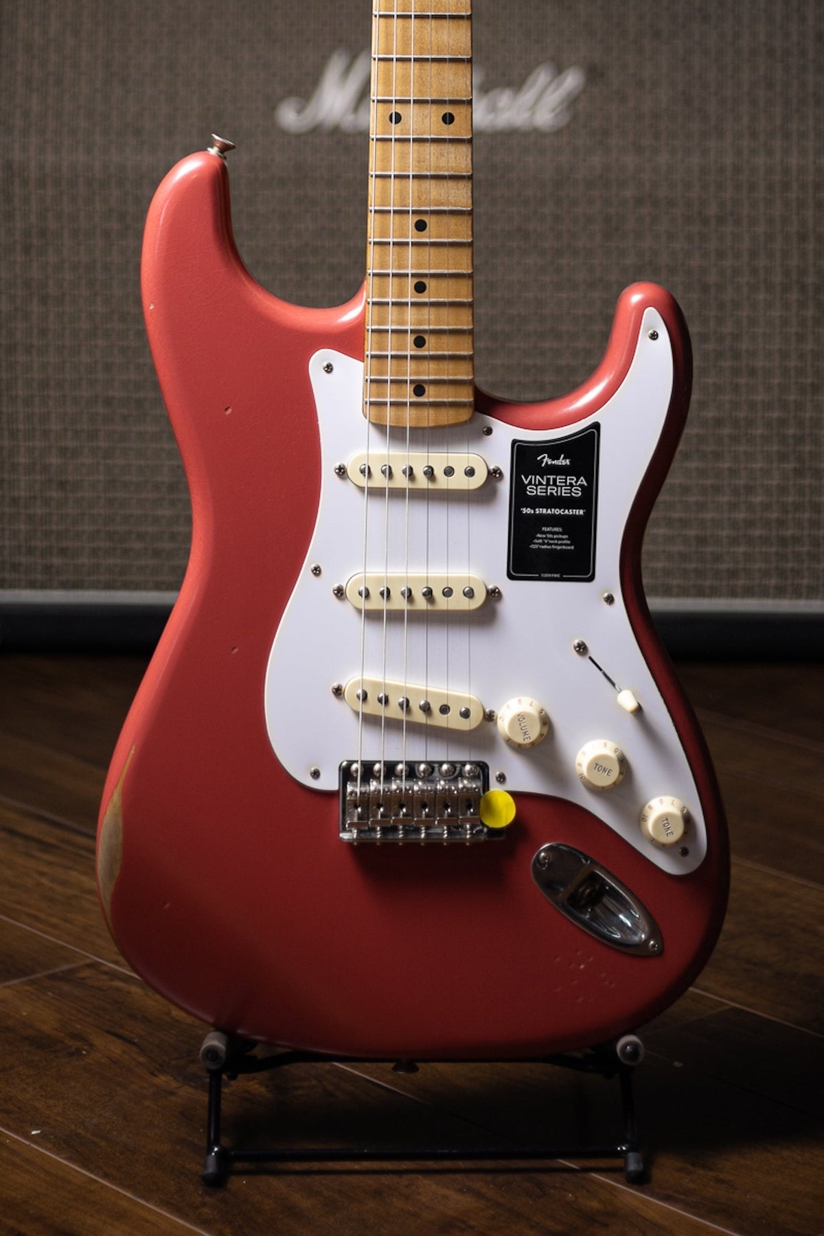 Fender Vintera '50s Road Worn Stratocaster Electric Guitar - Fiesta Red