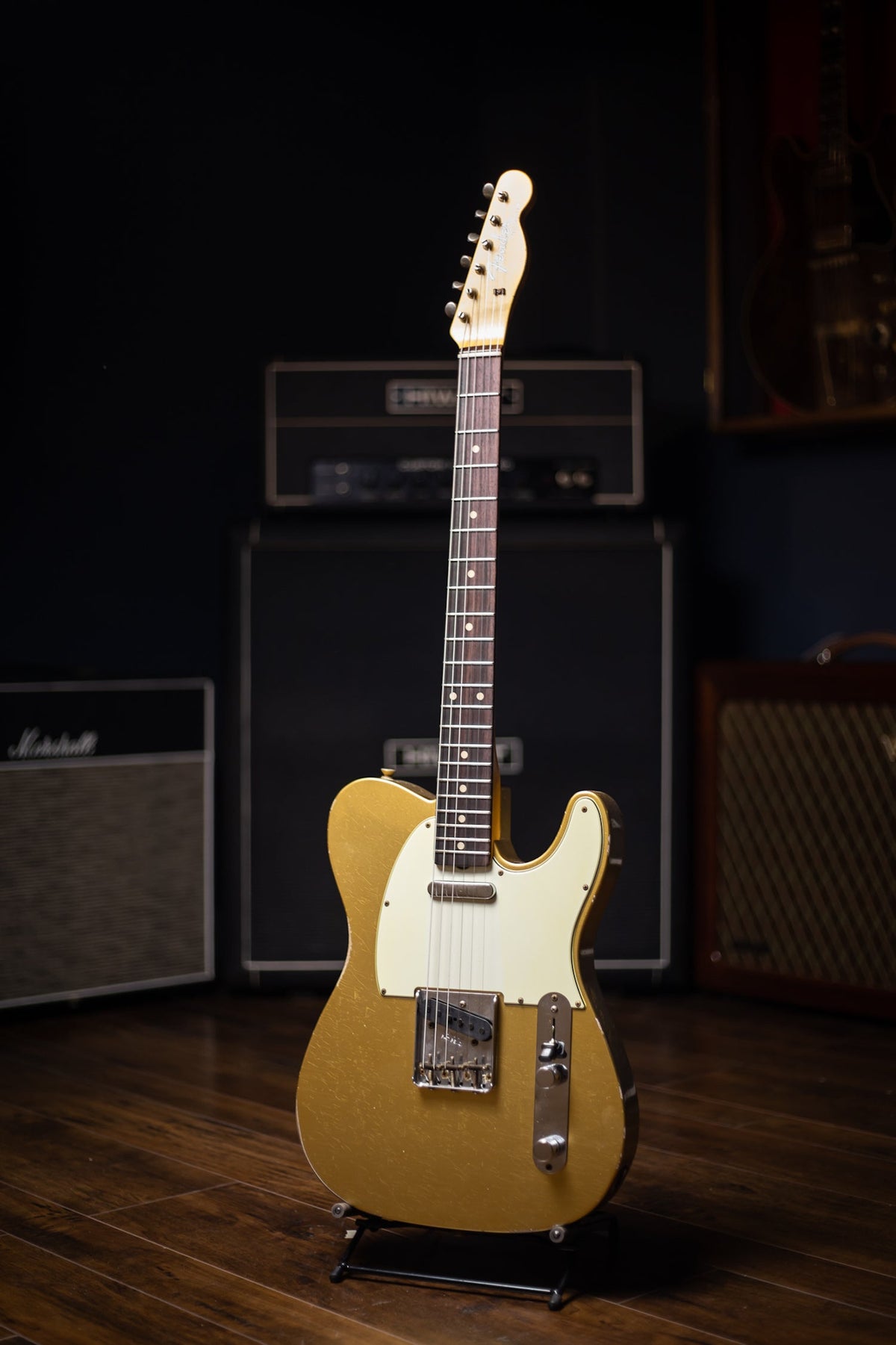 Fender Custom Shop 1961 Telecaster Relic Electric Guitar - Aged Aztec Gold