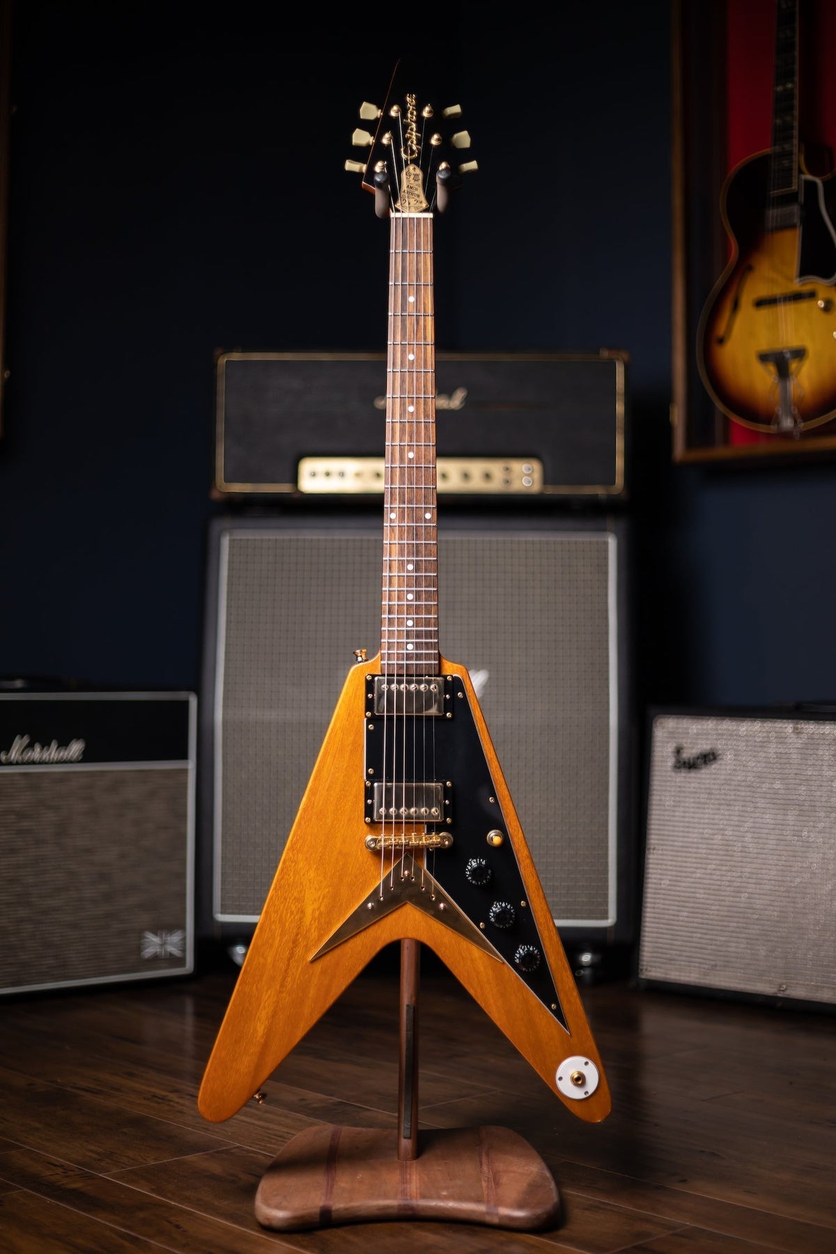 2017 Epiphone Joe Bonamassa Flying V "Amos" Electric Guitar - Natural