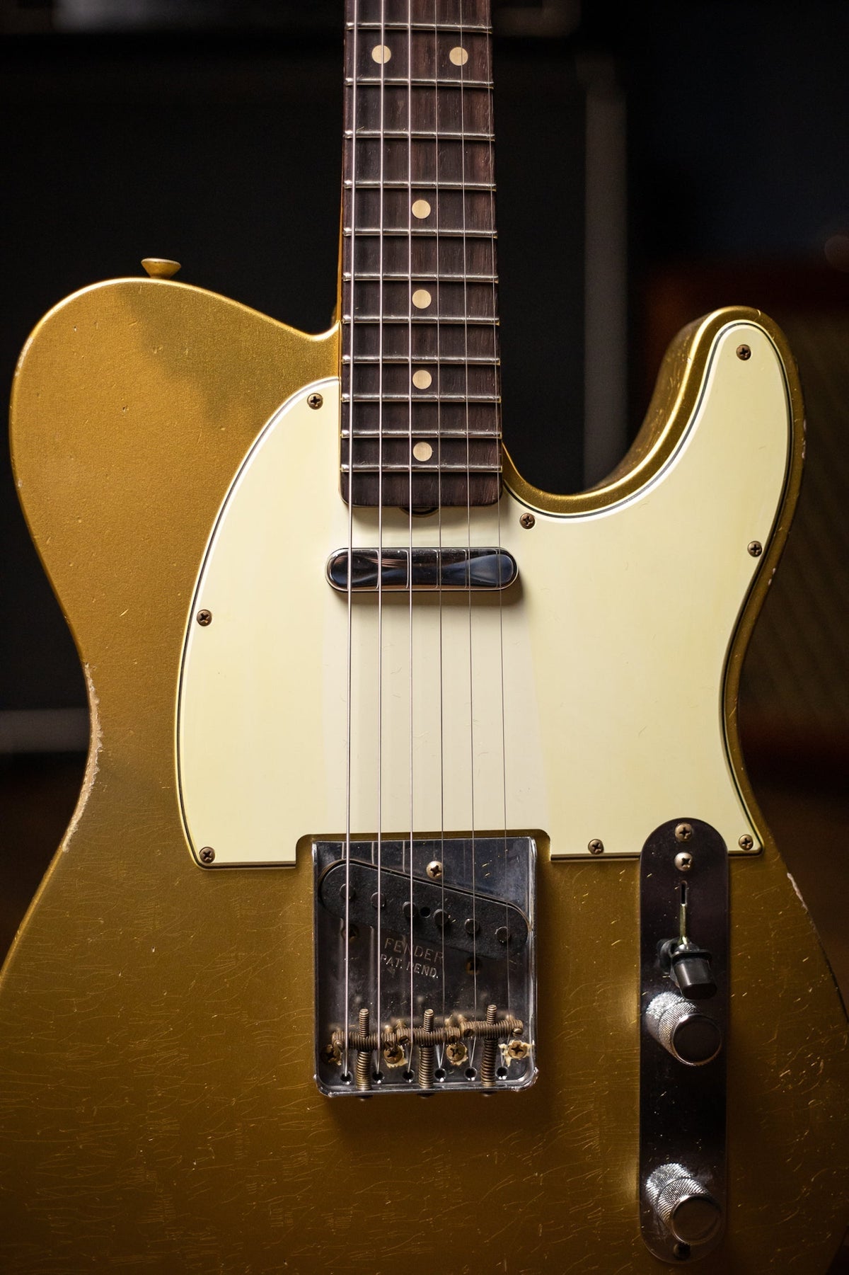 Fender Custom Shop 1961 Telecaster Relic Electric Guitar - Aged Aztec Gold