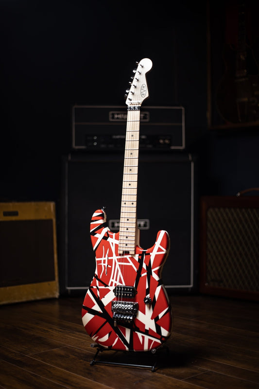 EVH Stripped Series Electric Guitar - Red with Black Stripes