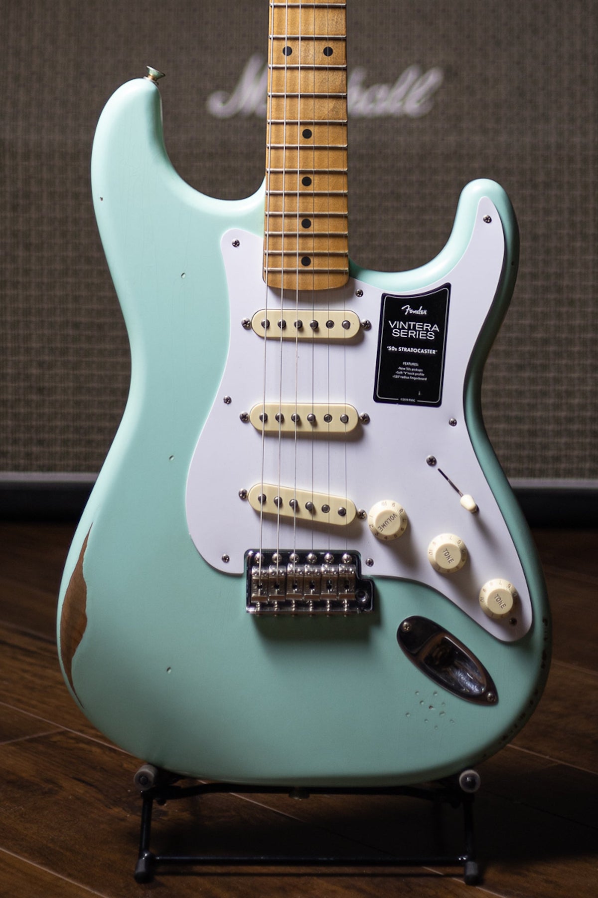 Fender Vintera '50s Road Worn Stratocaster Electric Guitar - Seafoam Green