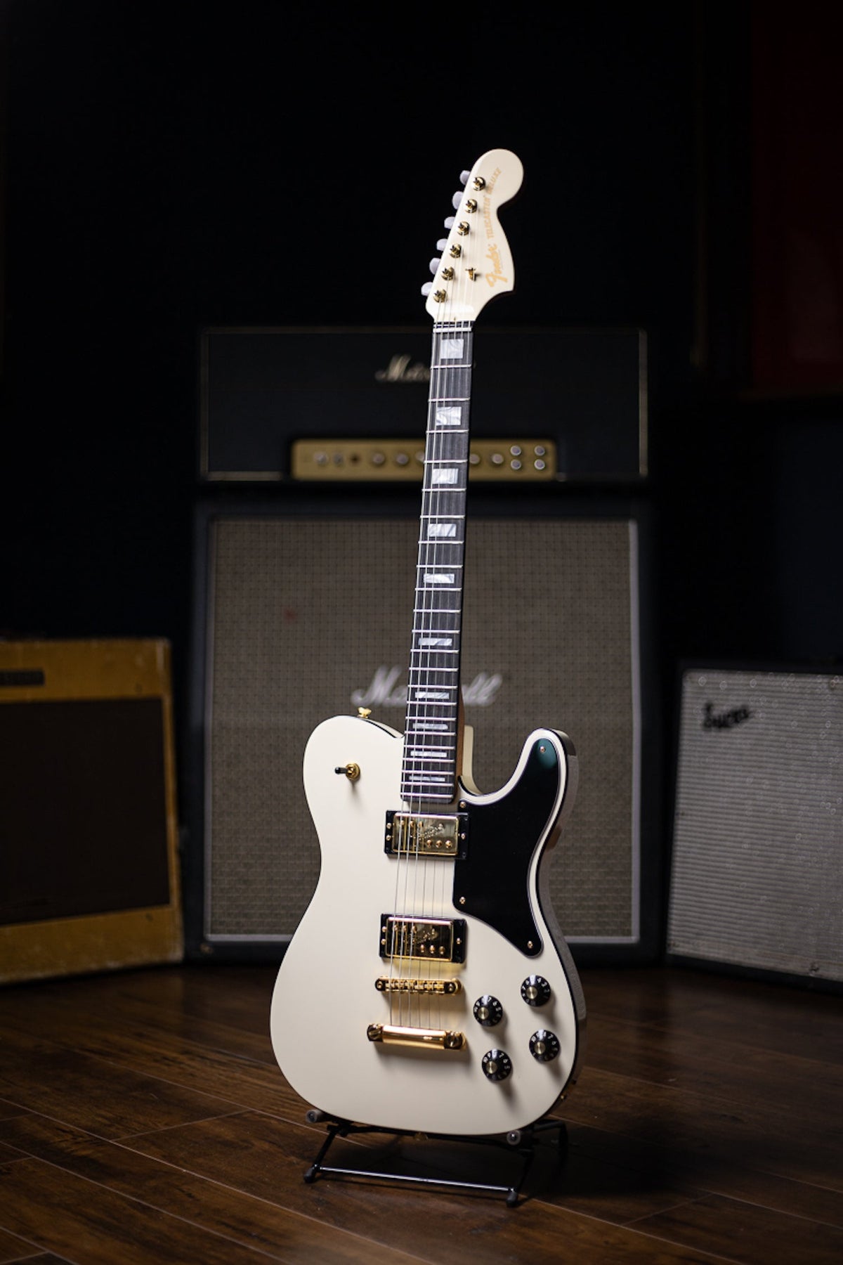 Fender Parallel Universe Volume II Troublemaker Telecaster Deluxe Electric Guitar - Olympic White