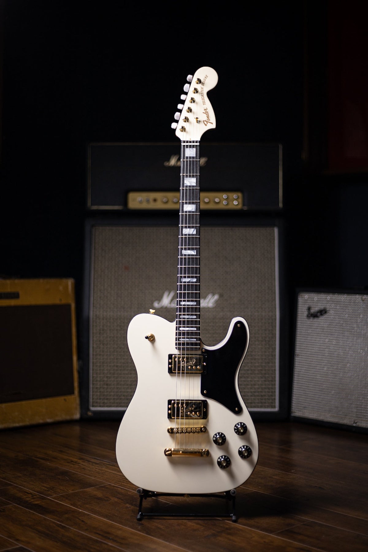 Fender Parallel Universe Volume II Troublemaker Telecaster Deluxe Electric Guitar - Olympic White