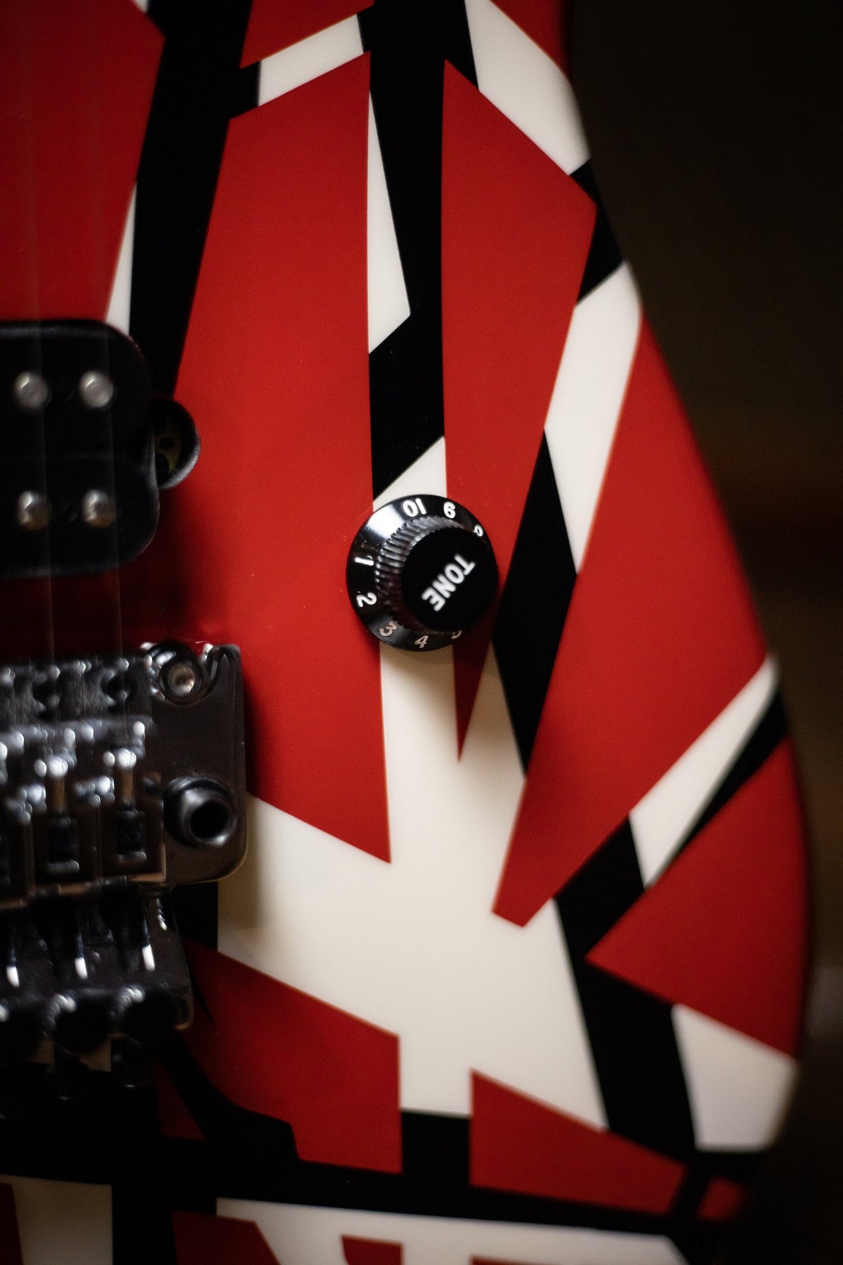 2017 EVH Stripped Series Electric Guitar - Red with Black Stripes