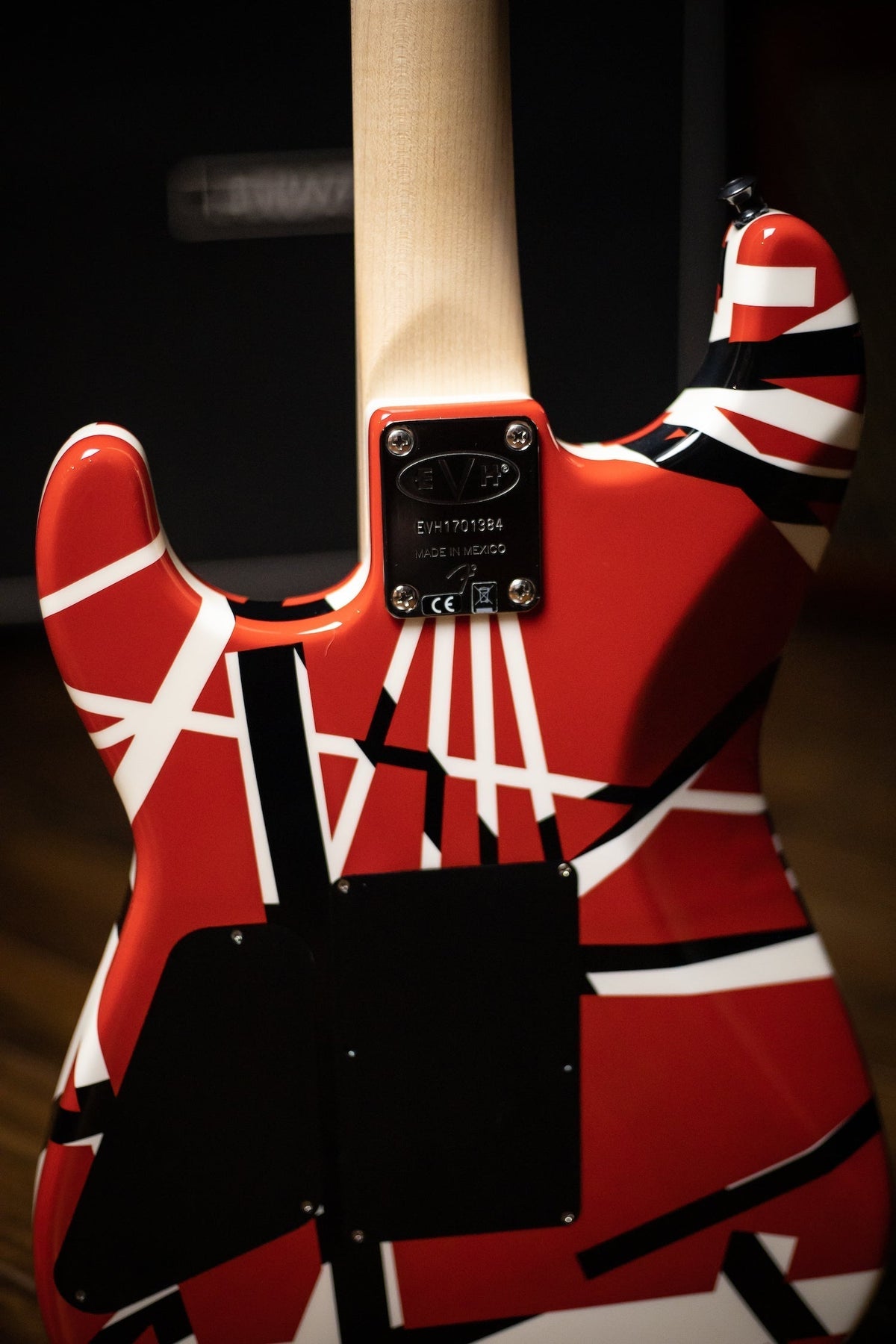 2017 EVH Stripped Series Electric Guitar - Red with Black Stripes