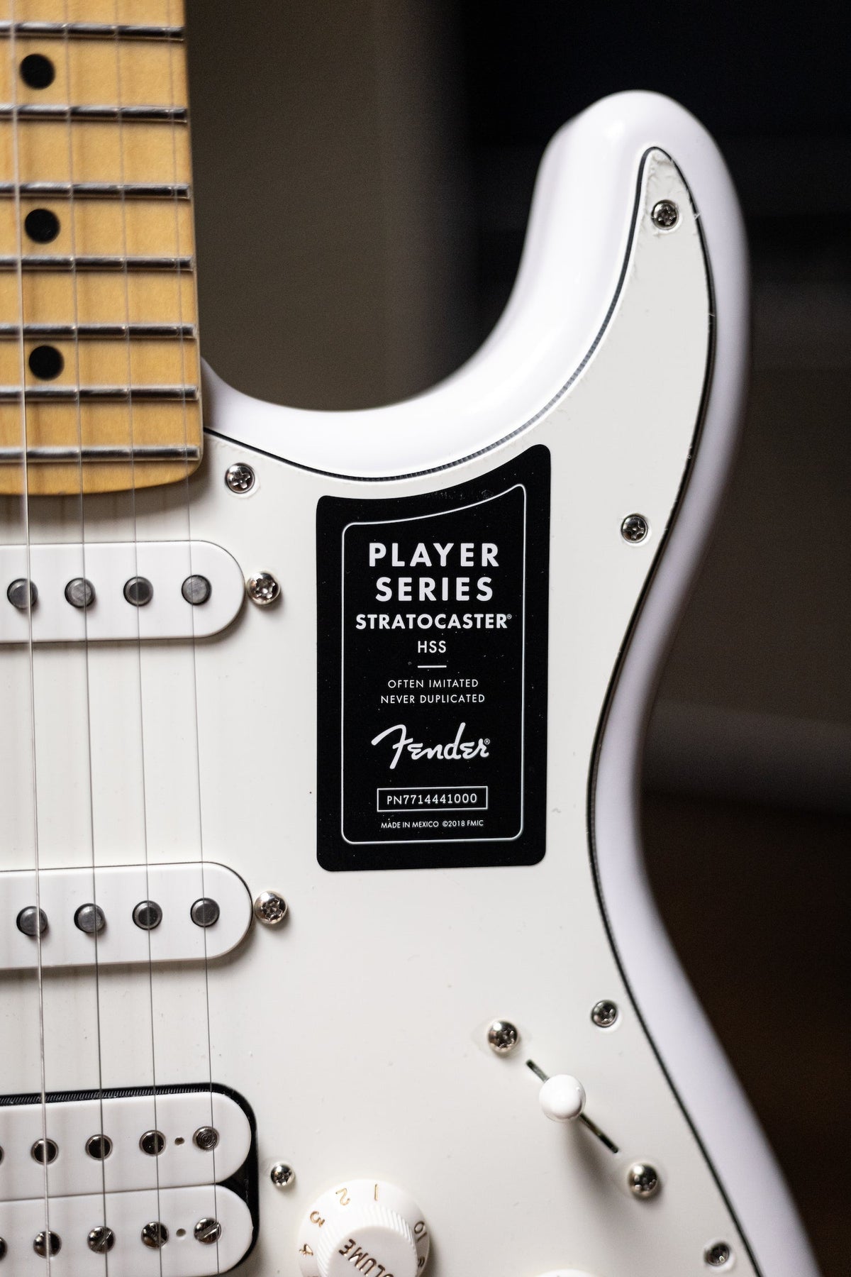 Fender Stratocaster Player Series HSS Electric Guitar - Polar White