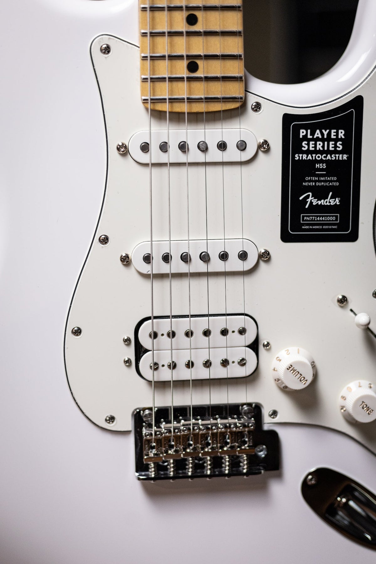 Fender Stratocaster Player Series HSS Electric Guitar - Polar White