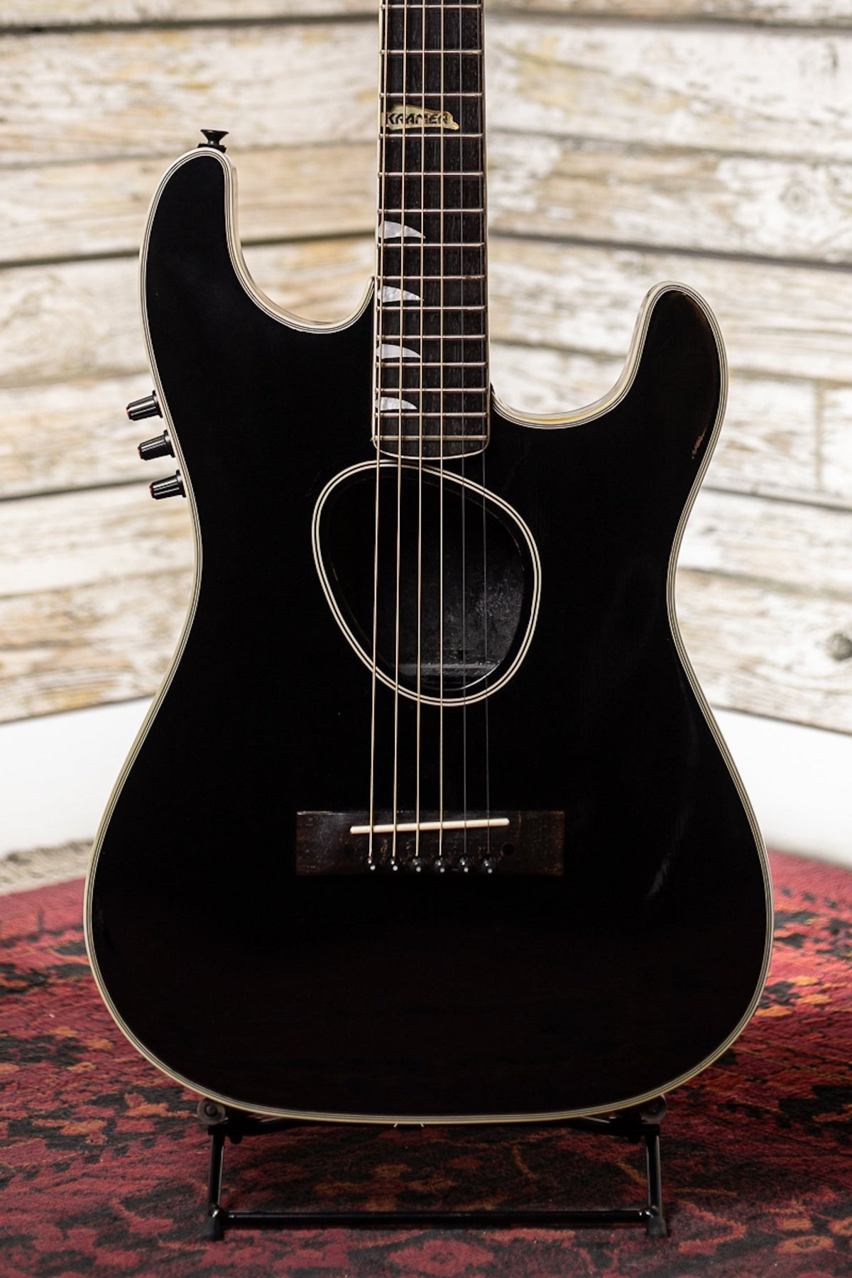 1986 Kramer Ferrington KFS-1 Acoustic-Electric Guitar - Black