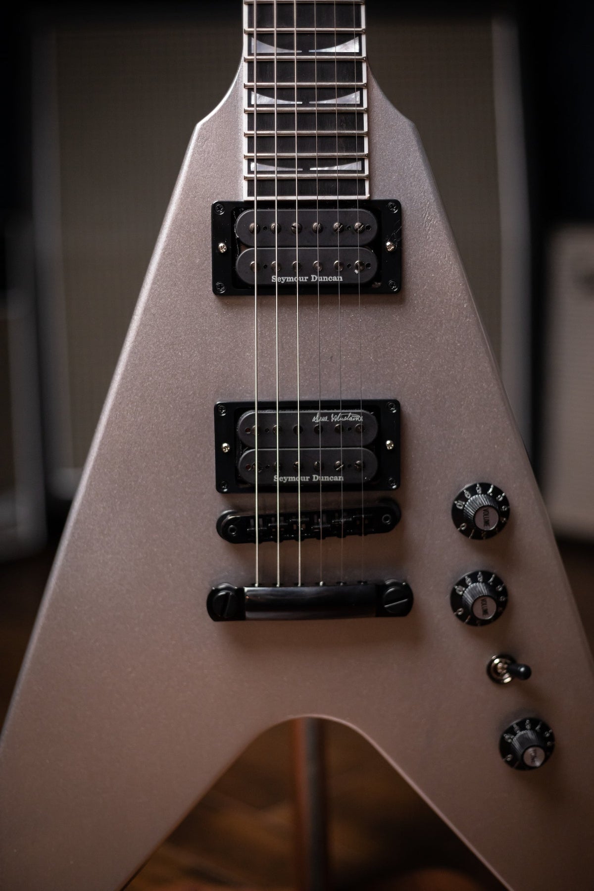 Gibson Dave Mustaine Flying V Electric Guitar - Silver Metallic
