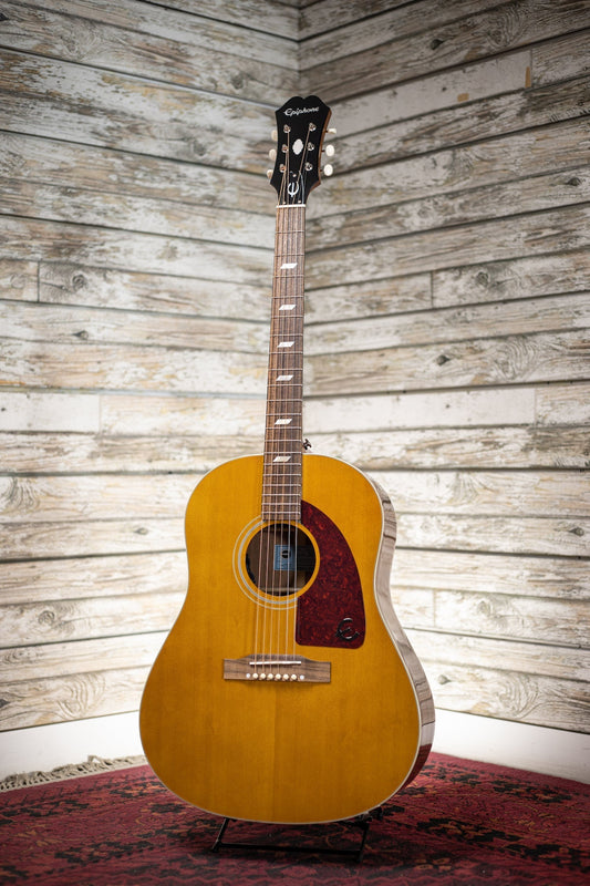 Epiphone Masterbilt Texan Acoustic-Electric Guitar - Antique Natural Aged Gloss