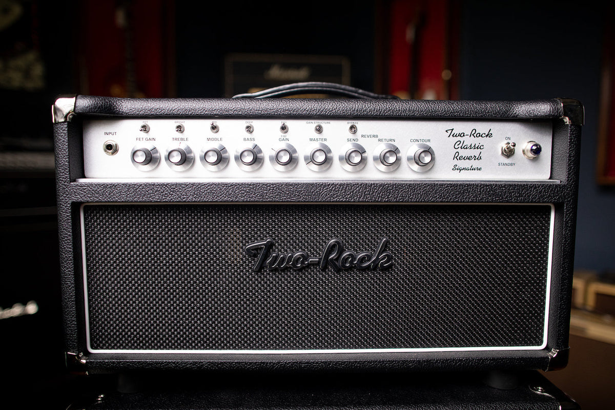 Pre-Order: Two-Rock Classic Reverb 100 Watt Head - Black Bronco, Black Matrix Grill Cloth