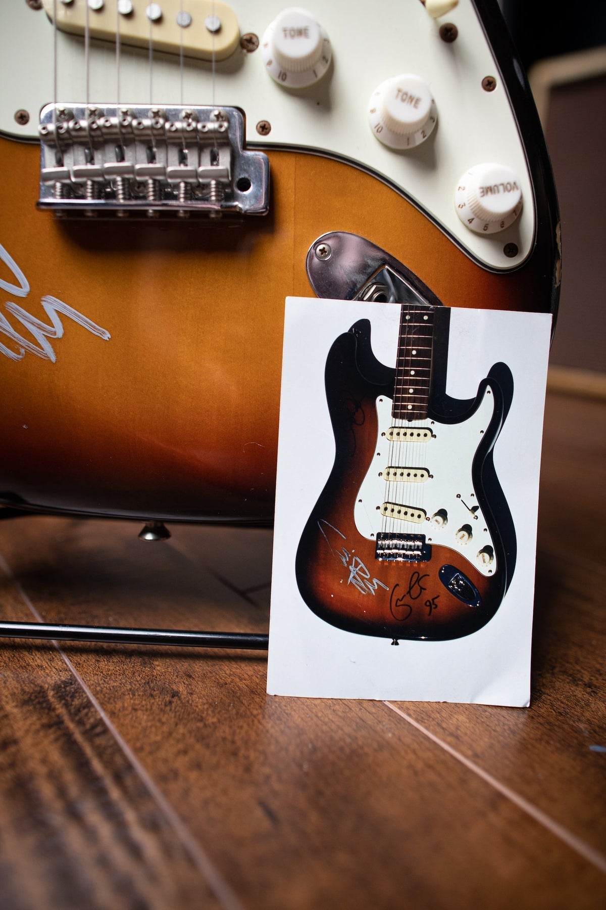 1990’s Fender Stratocaster Electric Guitar [Signed by Cream] - Sunburst