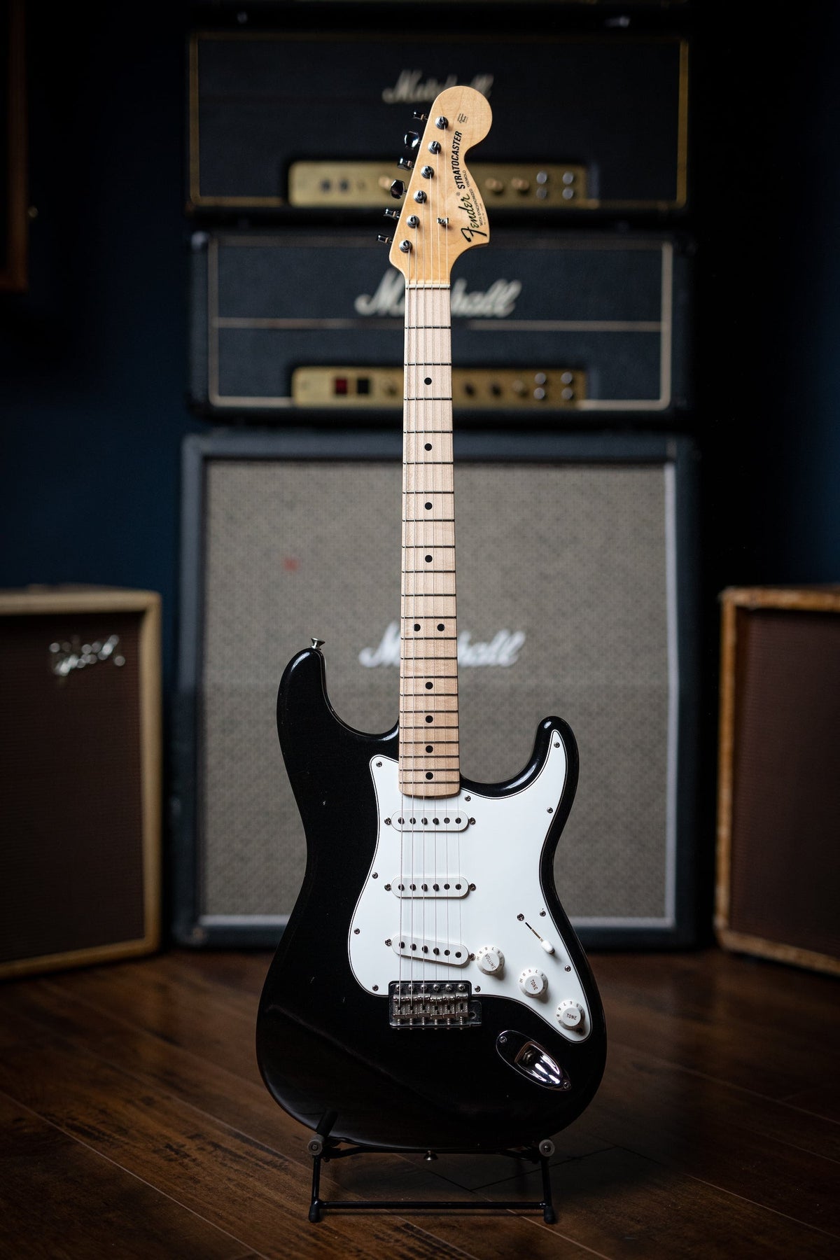 Used Fender Custom Shop 1969 Stratocaster Maple Cap Electric Guitar - Black