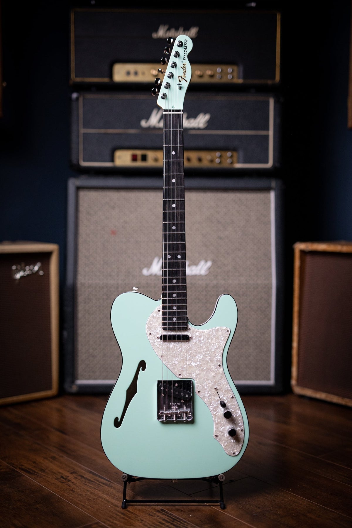 Fender Thinline Telecaster Limited Edition Electric Guitar - 2-Tone Surf Green