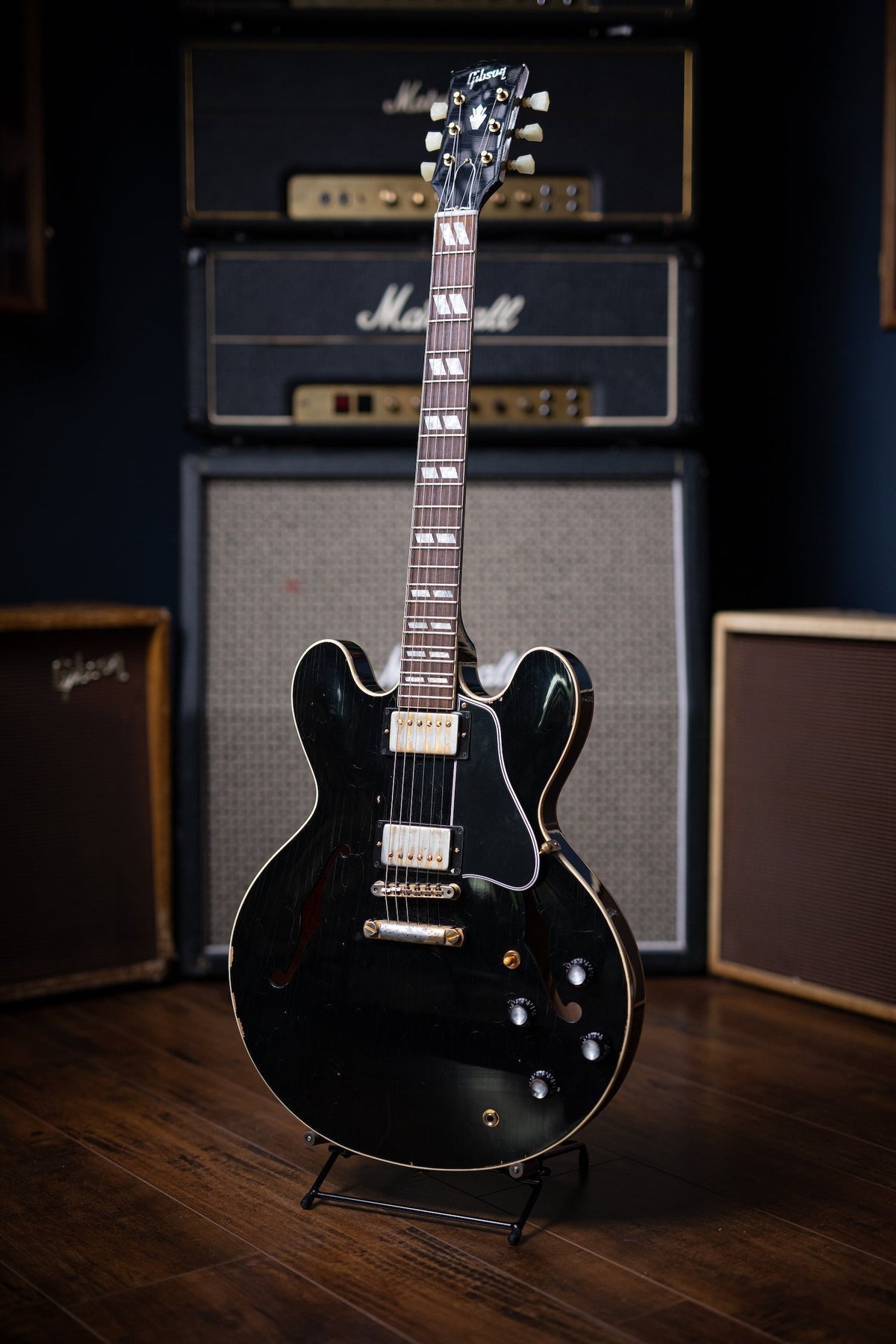 2016 Gibson Custom Shop '63 ES-335 CME Limited Electric Guitar - Aged Ebony
