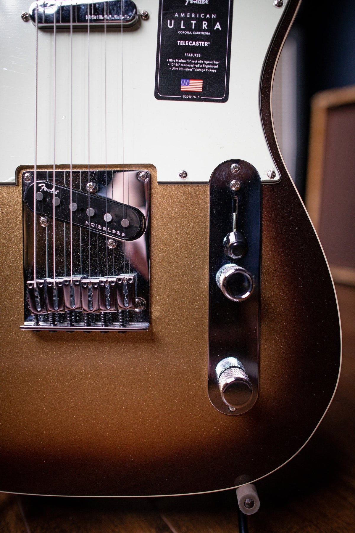 Fender American Ultra Telecaster Electric Guitar - Mocha Burst