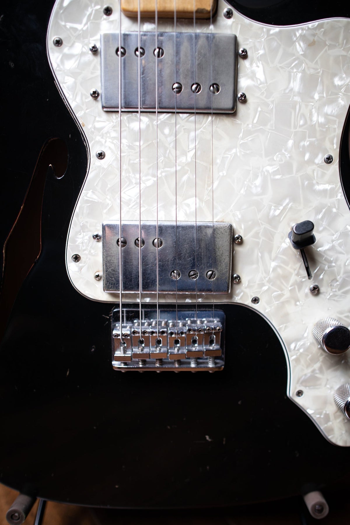 1973 Telecaster Thinline Electric Guitar - Black