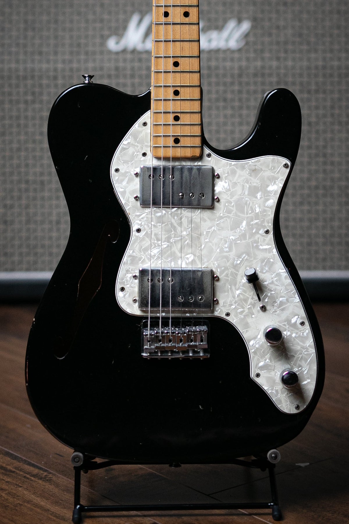 1973 Telecaster Thinline Electric Guitar - Black