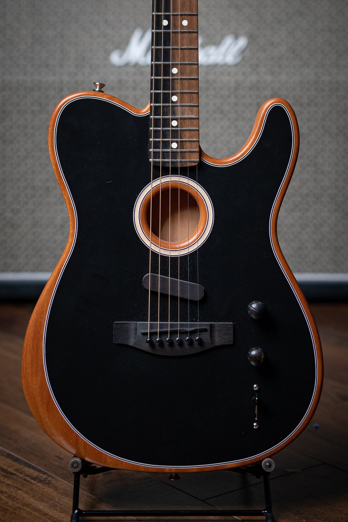 Fender American Acoustasonic Telecaster Electric Guitar - Black