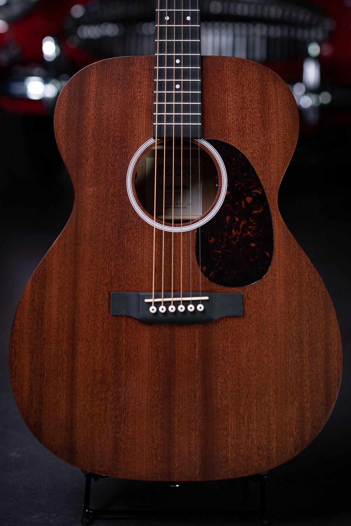 Martin 000-10E Left Handed Acoustic-Electric Guitar - Natural Sapele