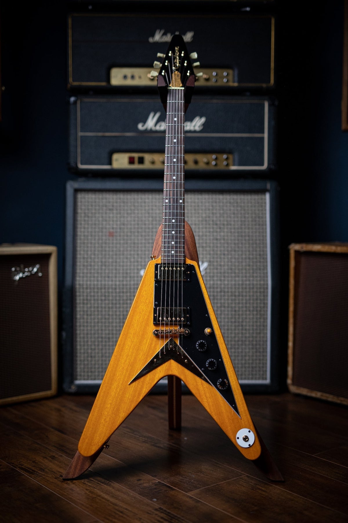 2018 Epiphone Joe Bonamassa Flying V "Amos" Electric Guitar - Natural