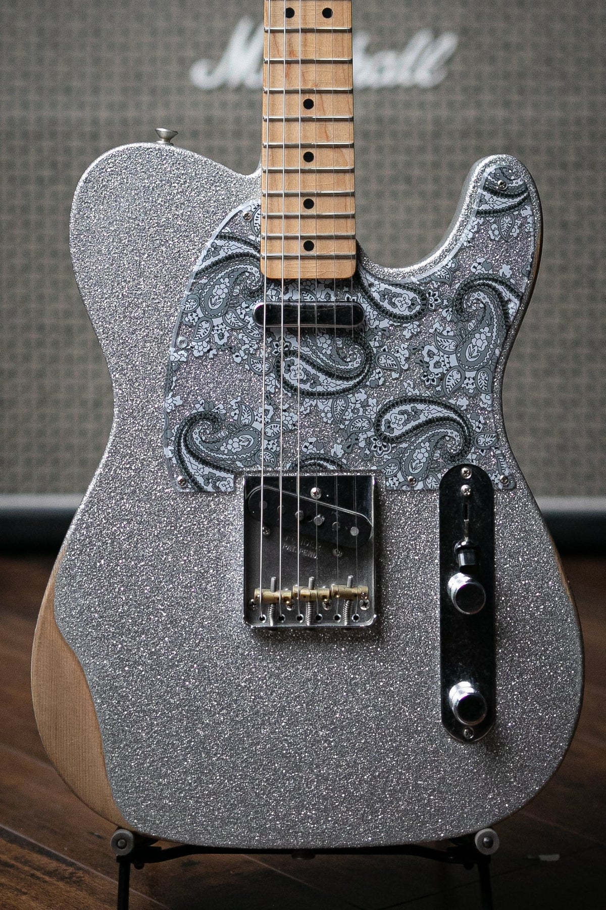 Fender Brad Paisley Road Worn Telecaster Electric Guitar - Silver Sparkle