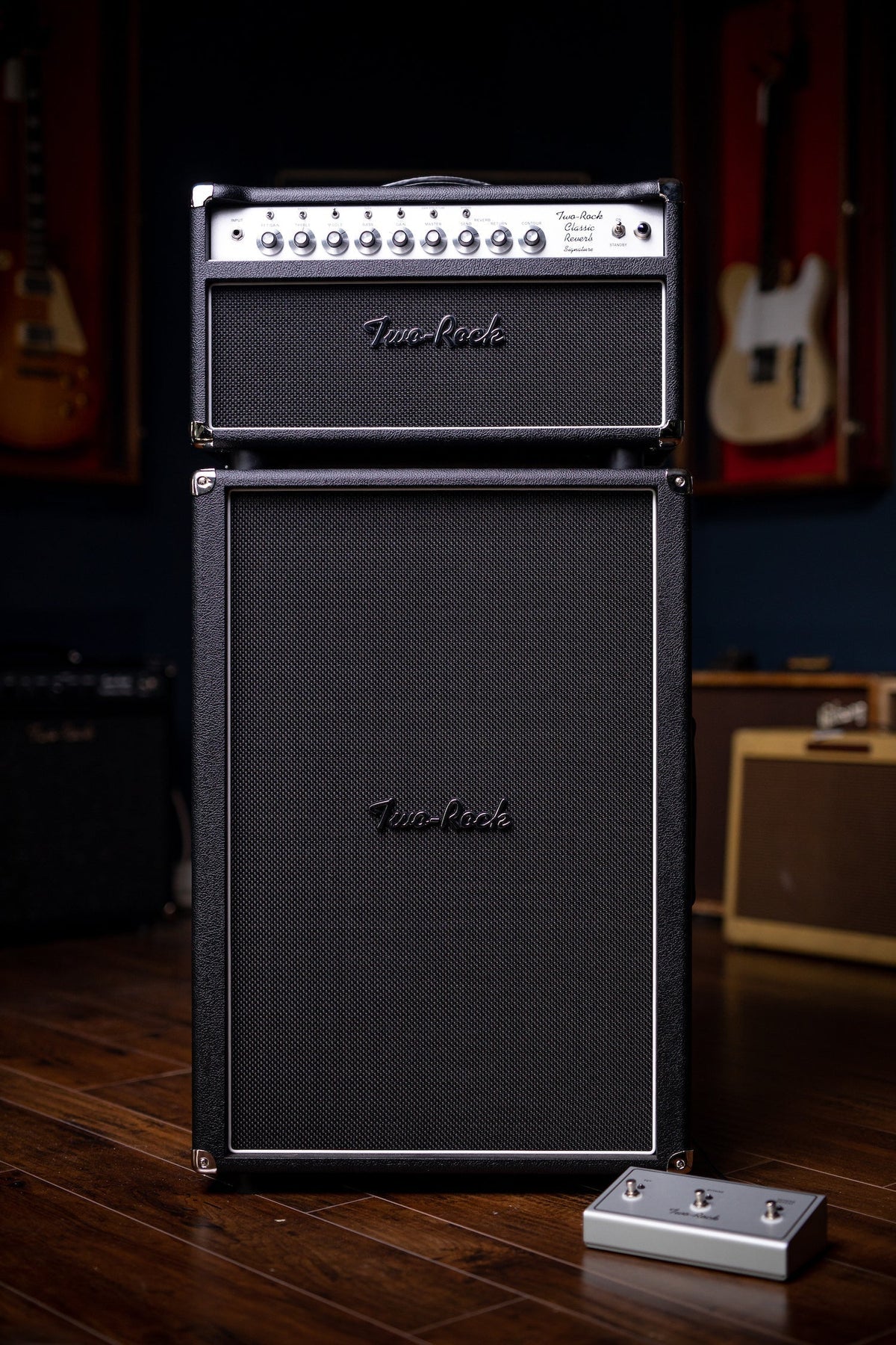 Pre-Order: Two-Rock Classic Reverb 100 Watt Head - Black Bronco, Black Matrix Grill Cloth