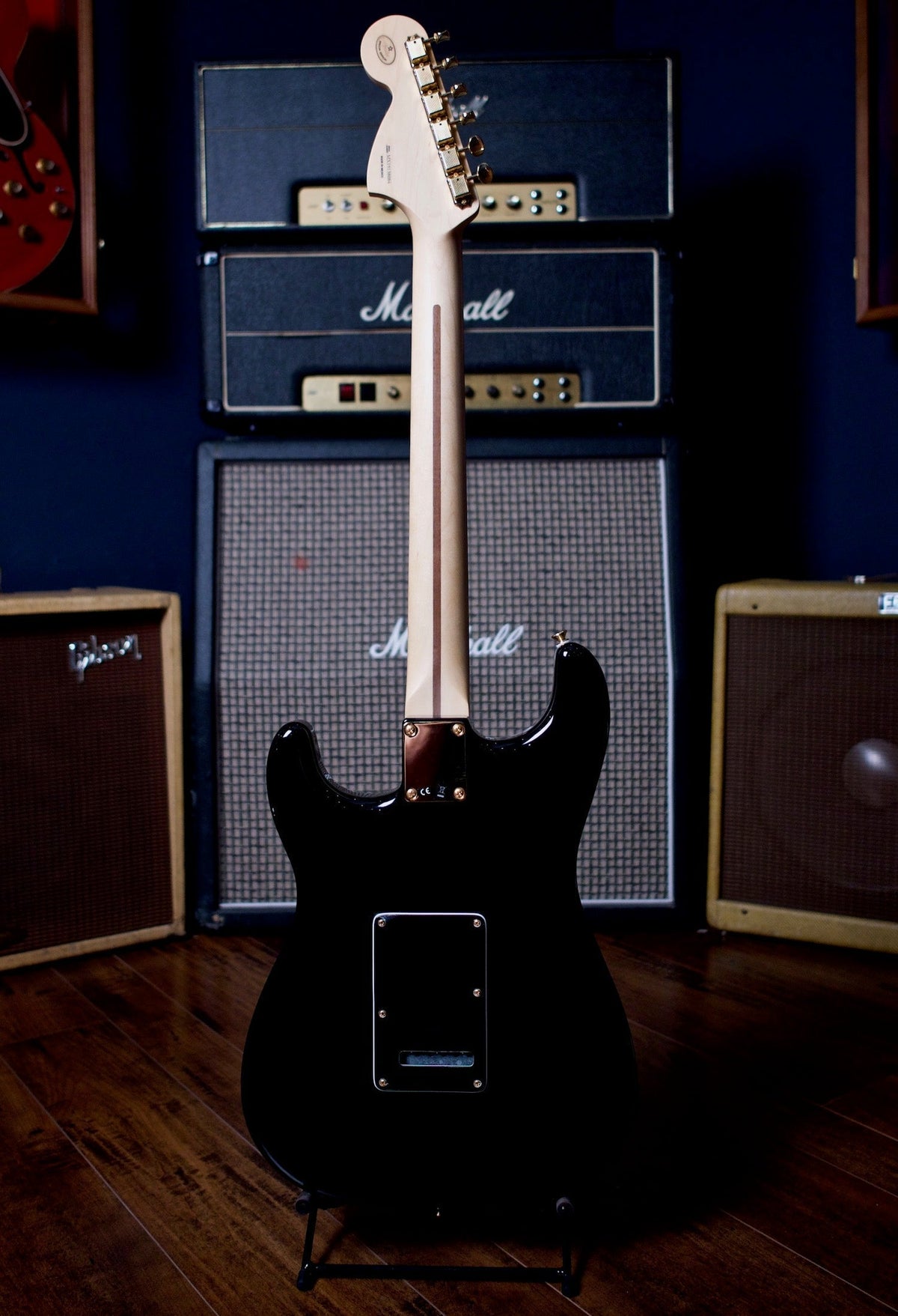 Fender Limited Edition Mahogany Blacktop Stratocaster Electric Guitar - Black