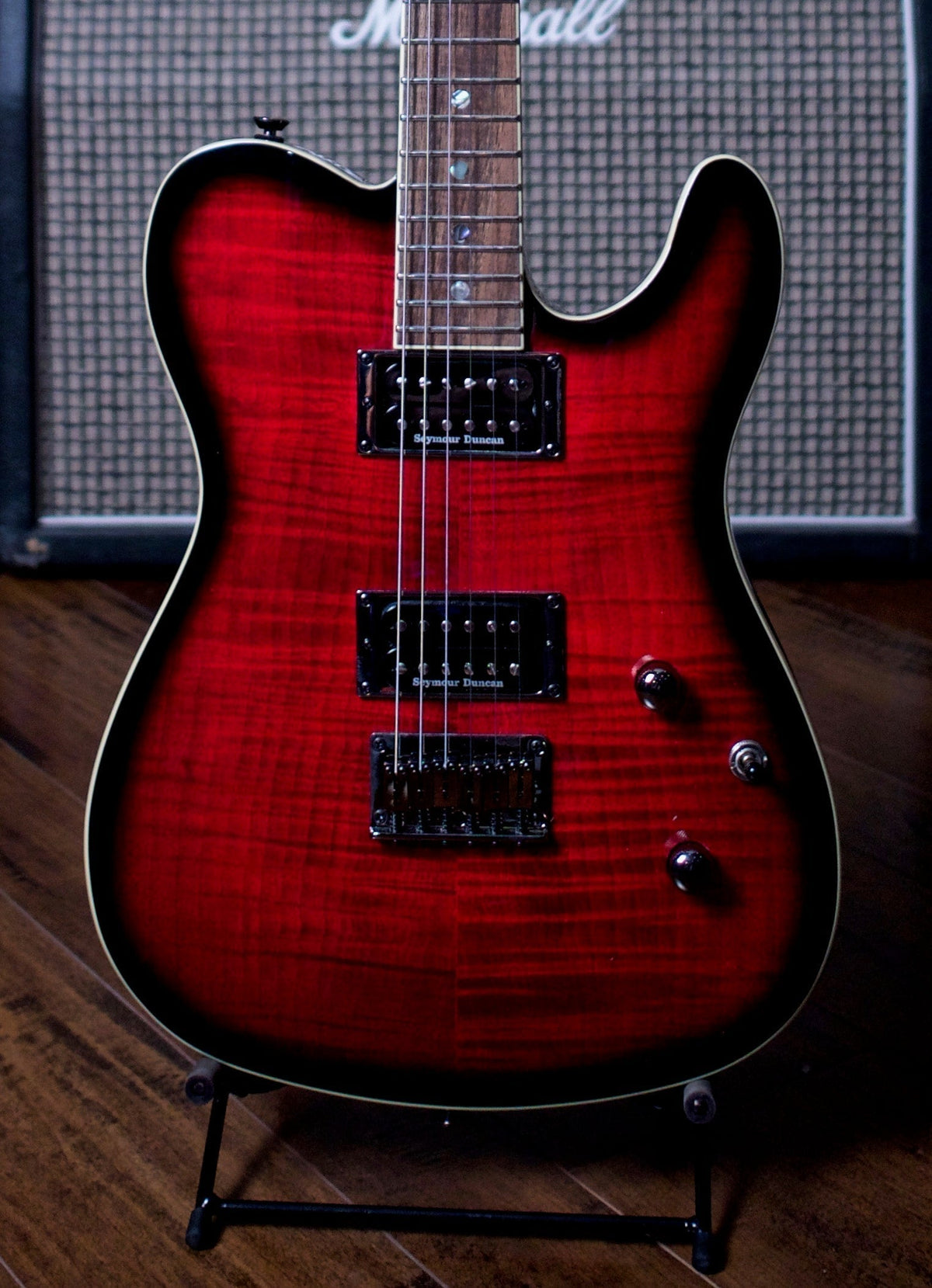 Fender Special Edition Custom Telecaster FMT HH Electric Guitar - Black Cherry Burst