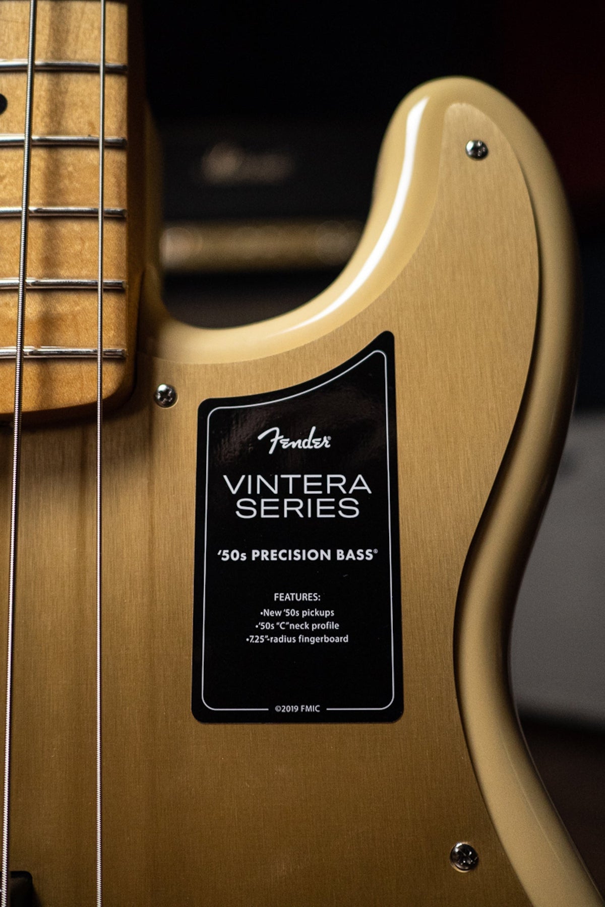 Fender Vintera '50s Precision Bass Guitar - Vintage Blonde
