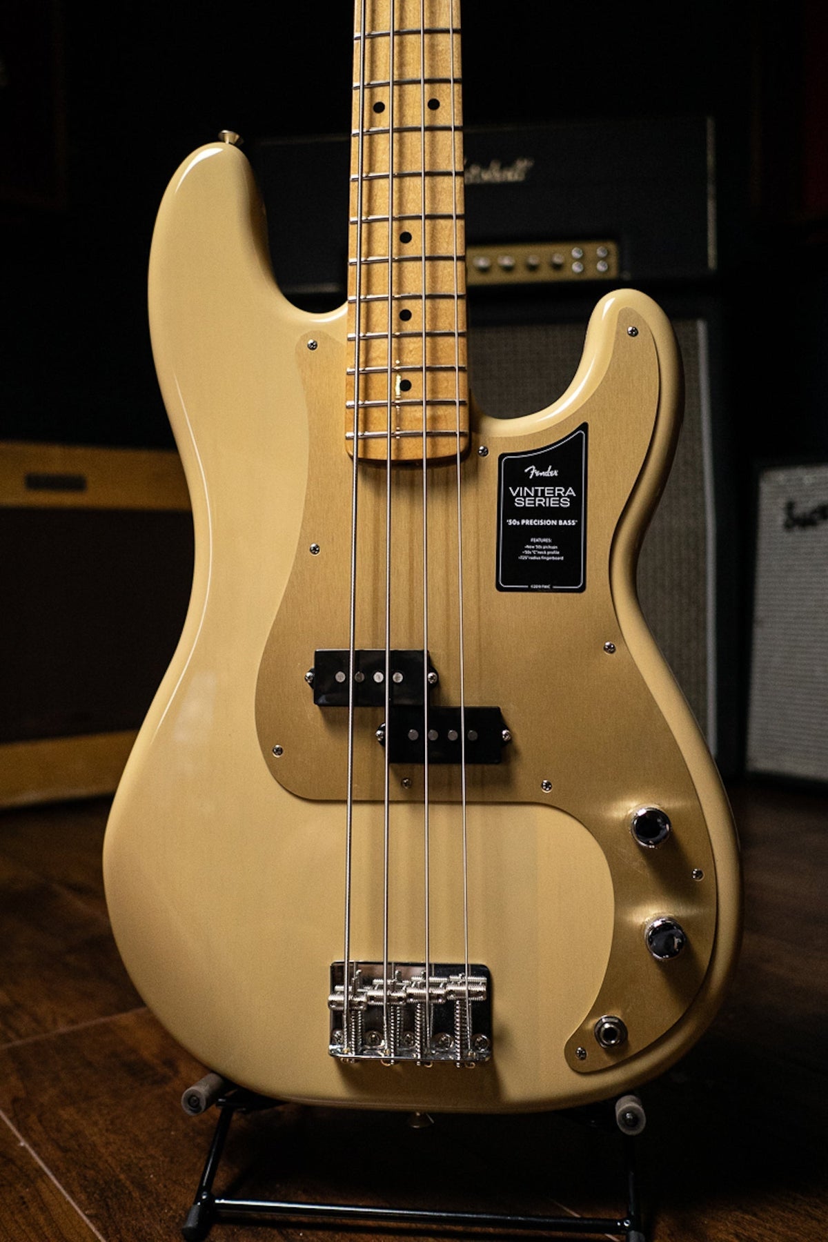 Fender Vintera '50s Precision Bass Guitar - Vintage Blonde