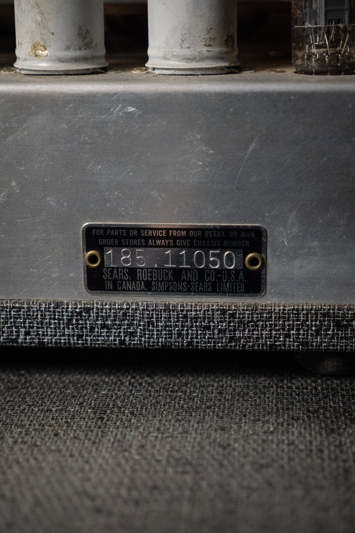 1965 Silvertone Model 1485 Head and Cabinet