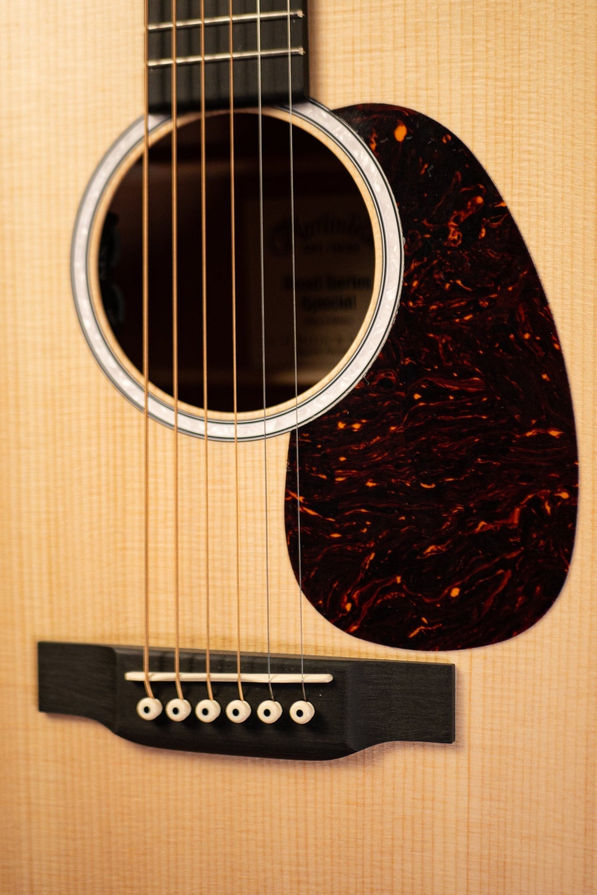 Martin D-10E Satin Sitka Sapele Road Series Acoustic-Electric Guitar - Natural