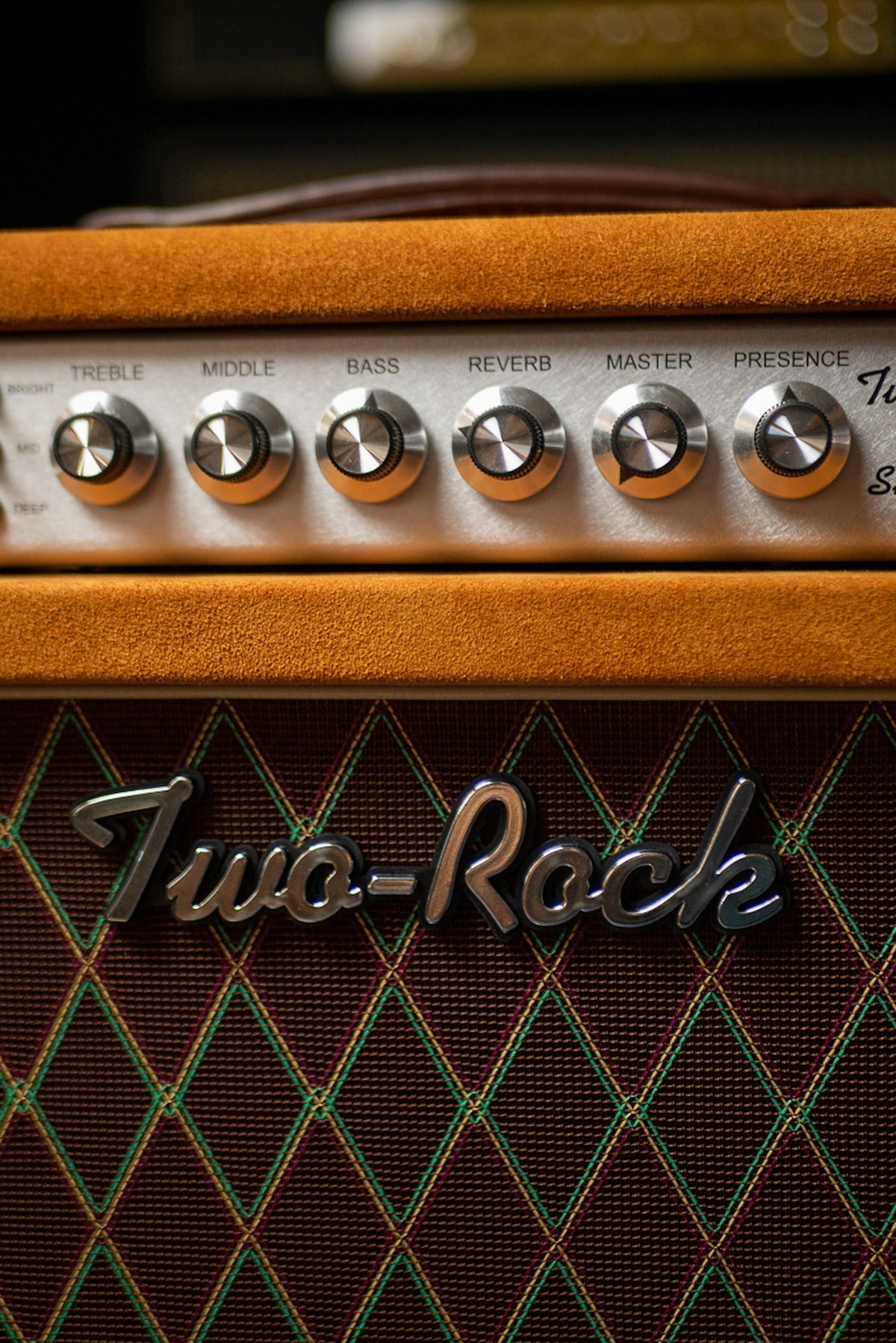 Pre-Order: Two-Rock Studio Signature 35 Watt Combo Amp - Silver Chassis, Golden Brown Suede, Brown Diamond Grill