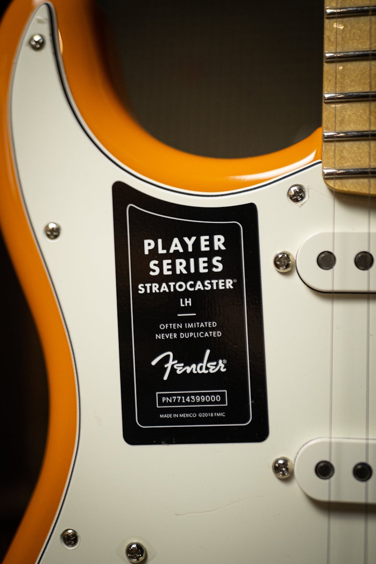 Fender Stratocaster Player Series Left Handed Electric Guitar - Capri Orange