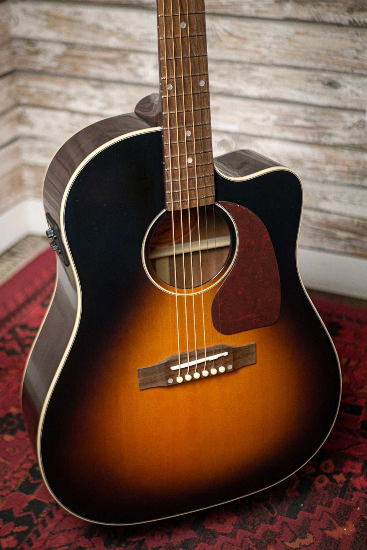Epiphone Masterbilt J-45 EC Acoustic-Electric Guitar - Aged Vintage Sunburst Gloss