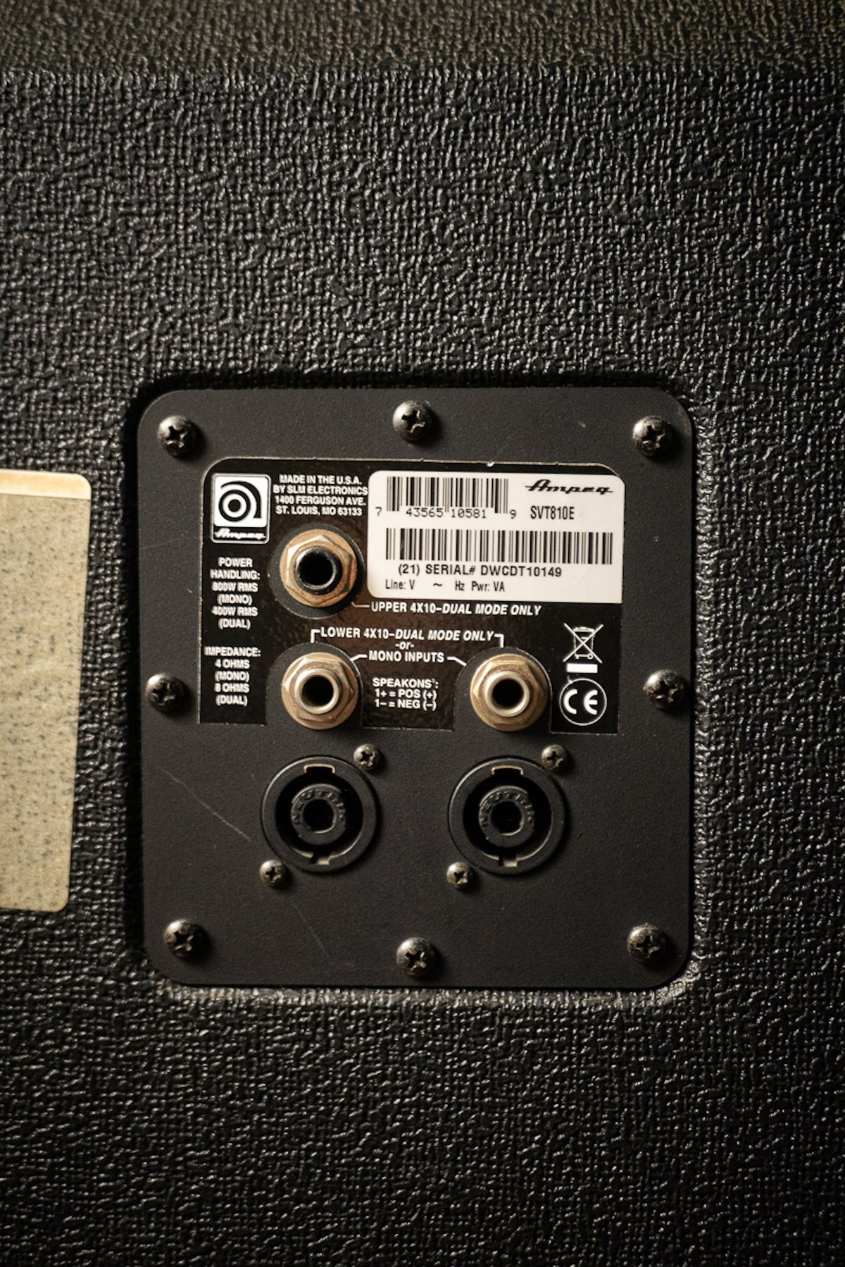 Used Ampeg SVT-810E 8x10" Bass Cabinet
