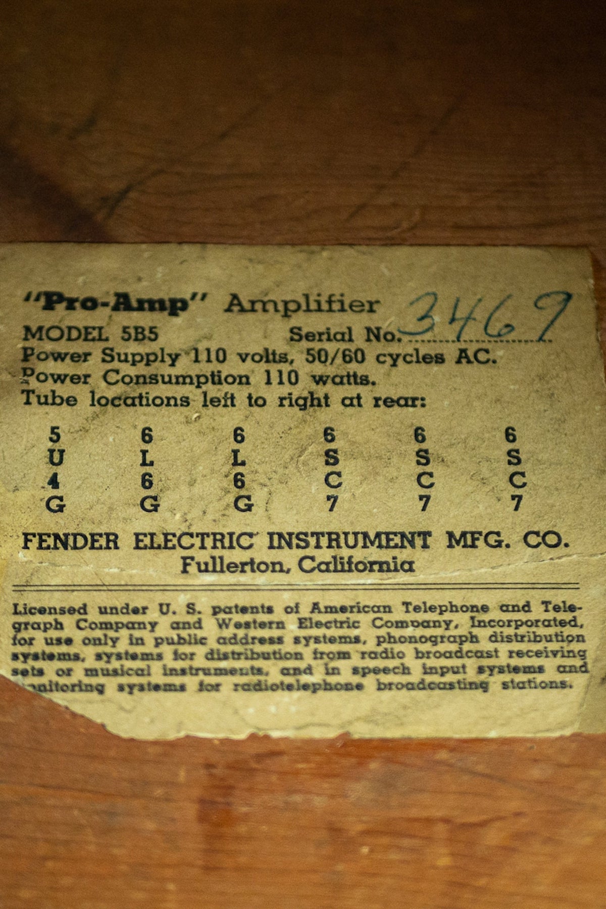 1953 Fender Pro Amp Combo Amp
