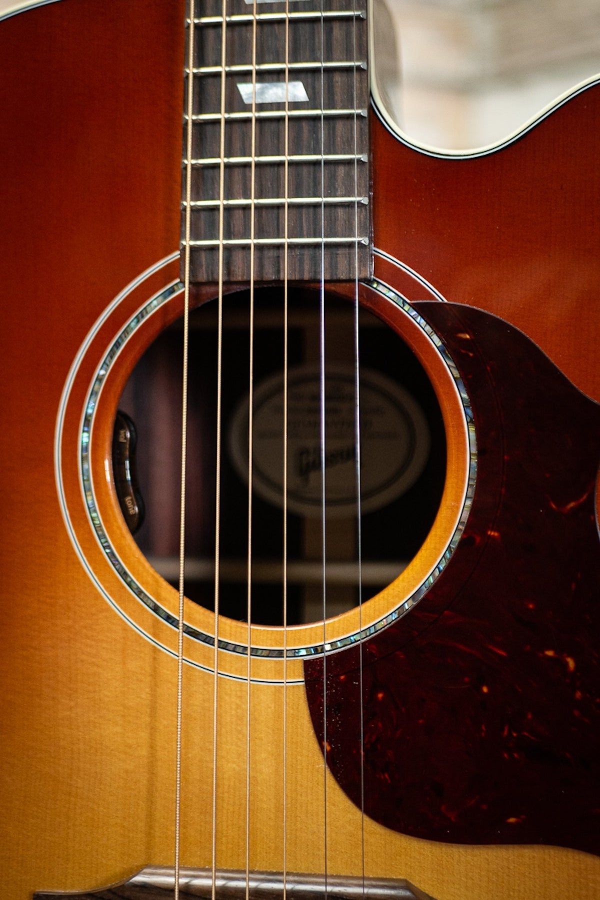 Gibson J-185 EC Modern Rosewood Acoustic-Electric Guitar - Rosewood Burst