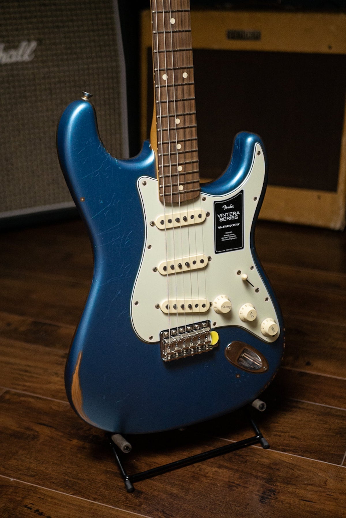 Fender Vintera '60s Road Worn Stratocaster Electric Guitar - Lake Placid Blue
