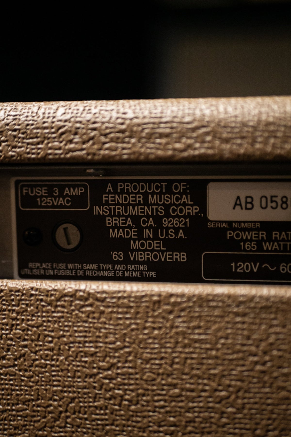 1993 Fender 1963 Vibroverb Reissue Guitar Combo Amp - Brown Tolex