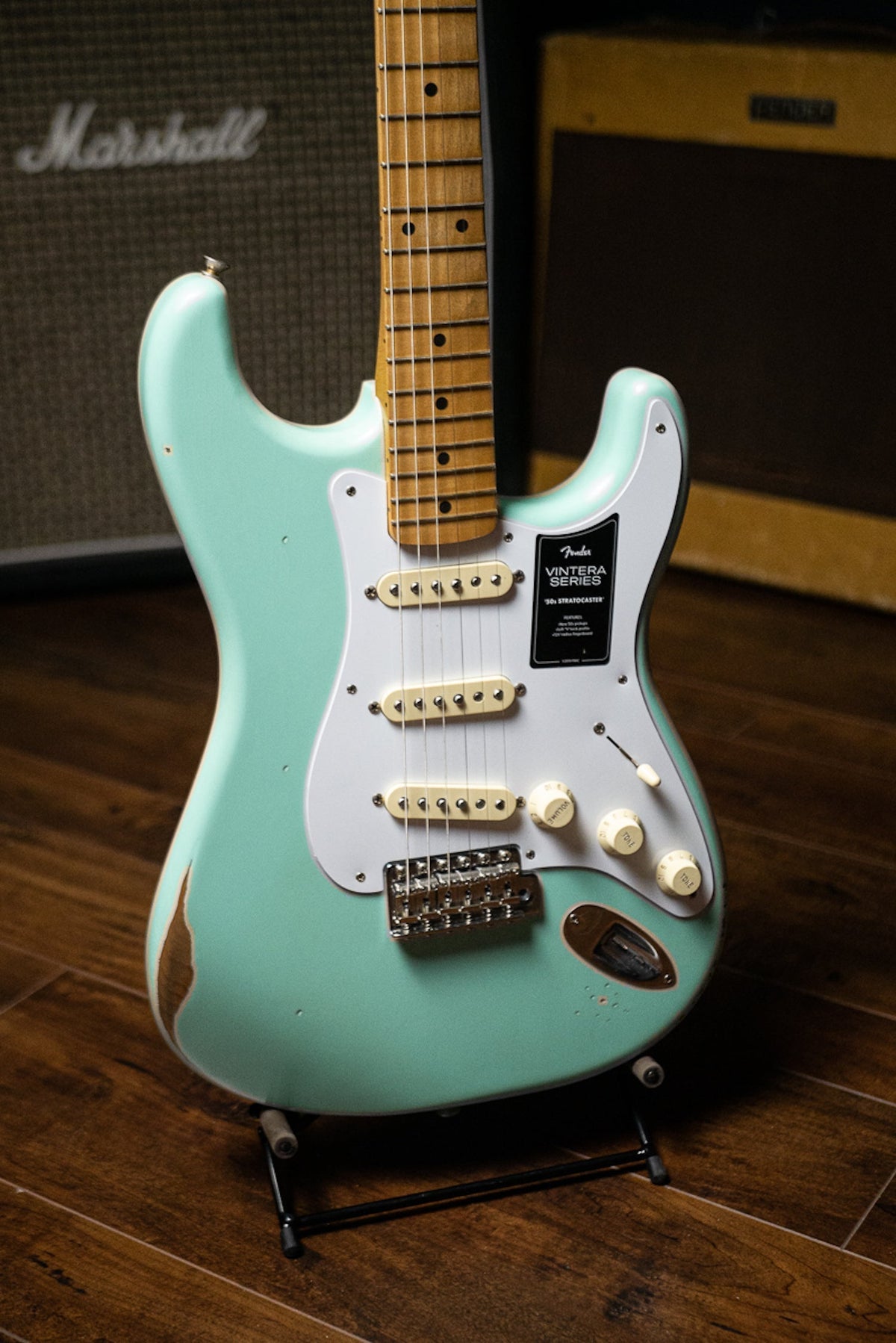 Fender Vintera '50s Road Worn Stratocaster Electric Guitar - Seafoam Green