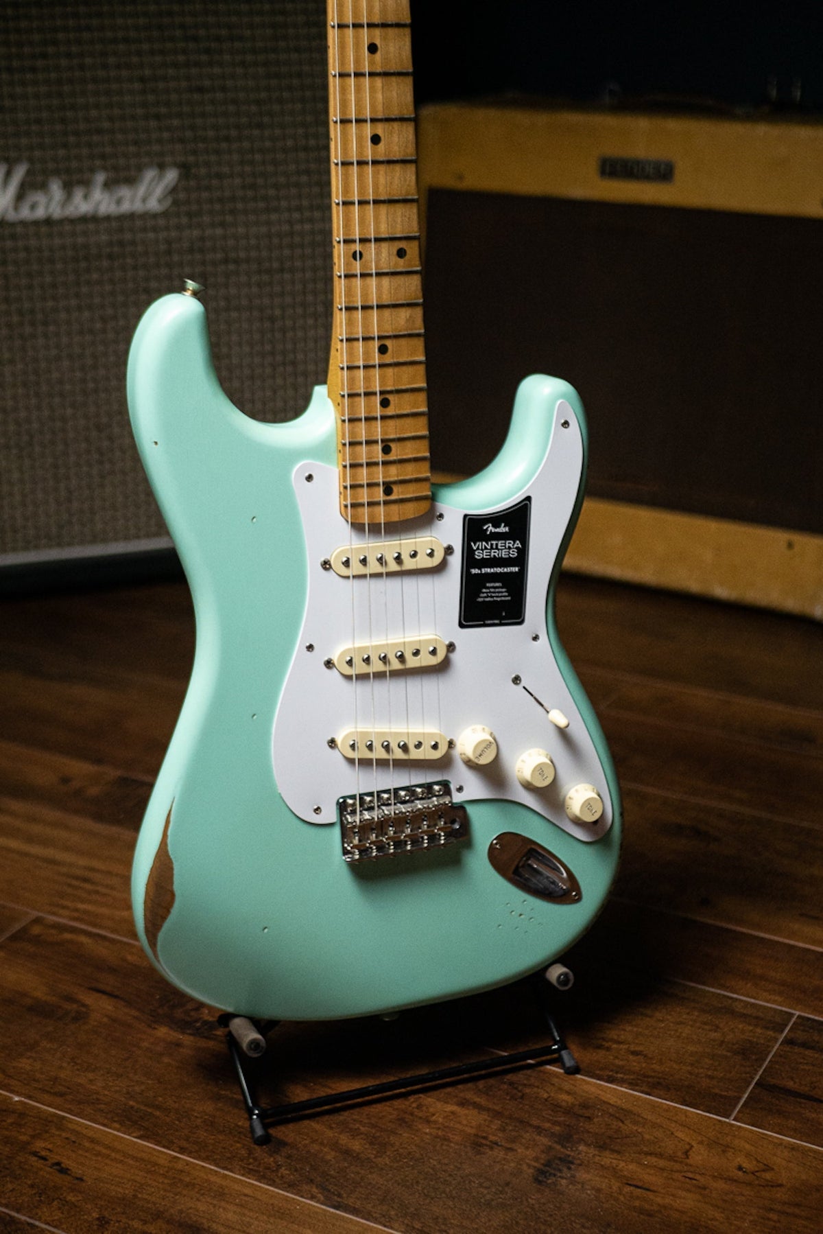 Fender Vintera '50s Road Worn Stratocaster Electric Guitar - Seafoam Green