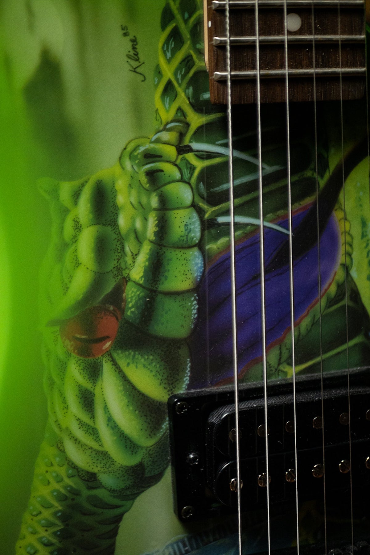 Kramer Snake Sabo Baretta Electric Guitar - Snake Green