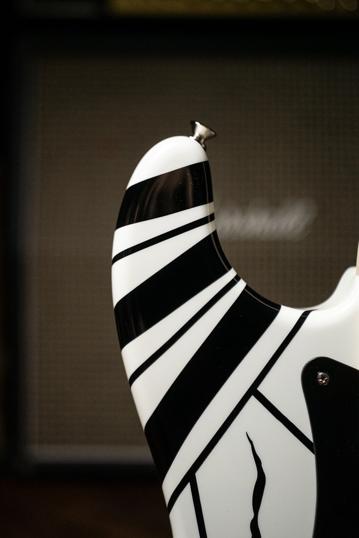 EVH Striped Series Electric Guitar - White and Black