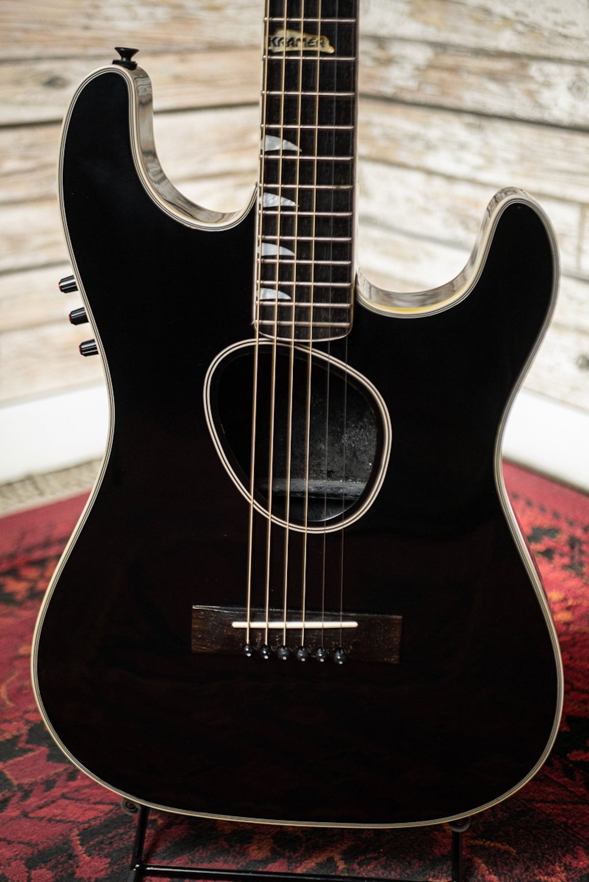 1986 Kramer Ferrington KFS-1 Acoustic-Electric Guitar - Black