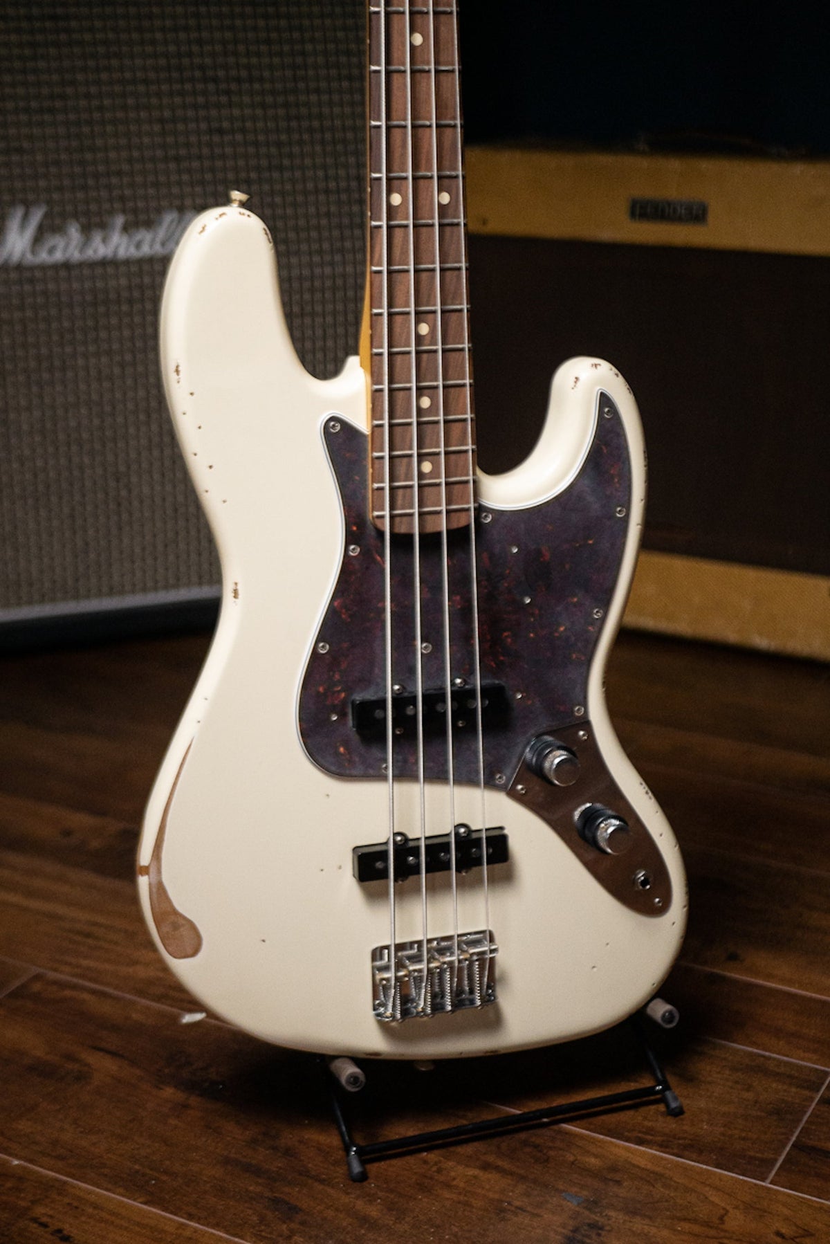 Fender 60th Anniversary Road Worn Jazz Bass - Olympic White