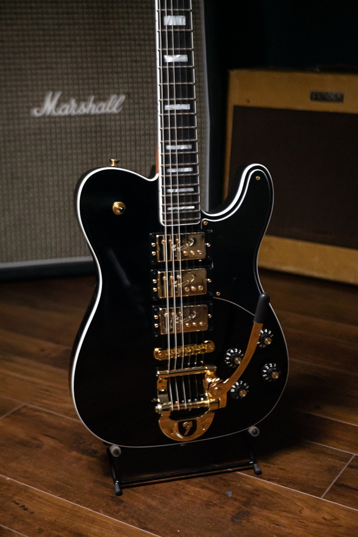 Fender Parallel Universe Volume II Troublemaker Telecaster Deluxe Bigsby Electric Guitar - Black