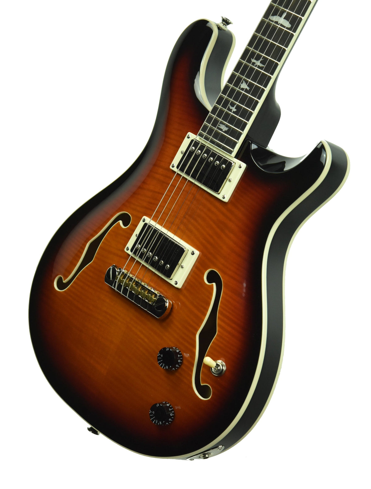 PRS SE Hollowbody II Electric Guitar in Tri-Color Sunburst D02322